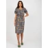 Dámske šaty LK SK 507468.75P Khaki mix - FPrice