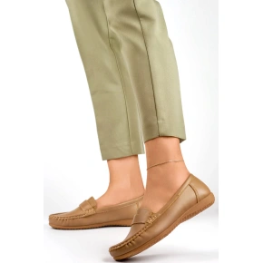Dámske mokasíny B-3215 Dark beige - Gelteo