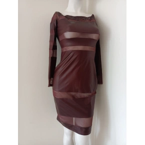 Dámske sexi šaty 18966 dark burgundy - Koucla