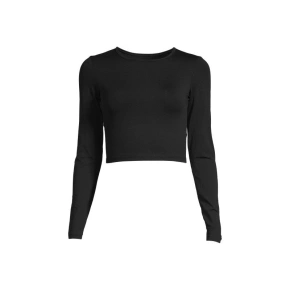 CASALL Crop Tričko s dlhým rukávom Black