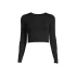 CASALL Crop Tričko s dlhým rukávom Black