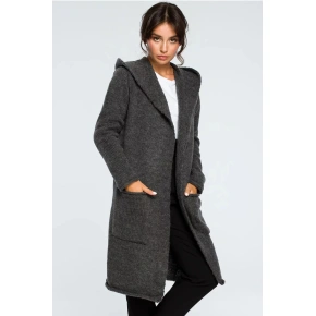 Dámsky kardigán BK016 Dark grey melange - BEwear