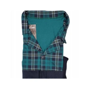 Pánske pyžamo 114/62 Tmavo zelené s tmavomodrou - Cornette