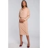 Dámske pletené šaty S245 Beige - Stylove