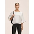 Dámske tričko Casall Aria Cropped Boatneck, biele