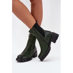 Dámska členková obuv RMR2038 Tmavo zelená s čiernou - Jezzi