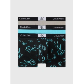 Pánske boxerky 3PK 000NB3528E I0Q sivé/modré/potlač