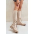 Dámske čižmy s ponožkovým zvrškom 68129 Light beige - CM Paris