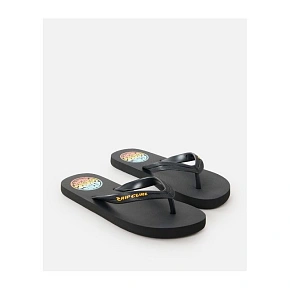Plážové šľapky RIP CURL Wetty Fade Bloom Open Toe – čierne Plážové šľapky RIP CURL Wetty Fade Bloom Open Toe – čierne