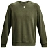Pánska mikina Under Armour Rival Fleece Crew, khaki, 1379755, 390