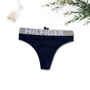 Dámske tangá UW0UW00504 modro-sivé - Tommy Hilfiger