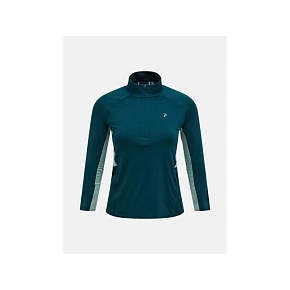 Dámske tričko PEAK PERFORMANCE W Core Half Zip Baselayer, zelená farba Dámske tričko PEAK PERFORMANCE W Core Half Zip Baselayer, zelená farba