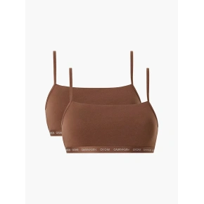 Dámska bralettka 2 pack 000QF6040E - W5K - Hnedá - Calvin Klein