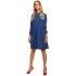 Dámske šaty s raglánovými rukávmi M465 modré - MOE