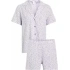 Dámske pyžamo WOVEN SHORT SET 000QS6967E LNU sv. fialová - Calvin Klein