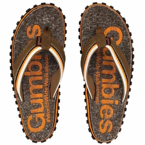 Unisex žabky Cairns Orange-Brown-Black - Gumbies