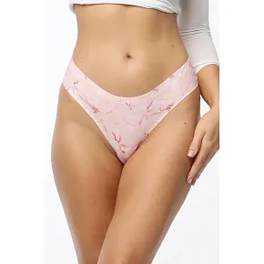 Dámske nohavičky Sweet Bow Simple brazílske, ružové s mašličkami – Julimex