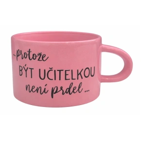 pretože BYŤ UČITEĽOM nie je osol... - ružový hrnček s makrónkou 200 ml
