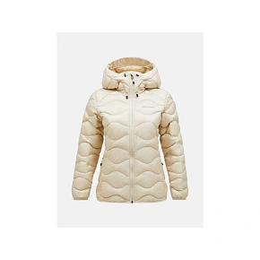 Dámska péřová bunda PEAK PERFORMANCE Helium Down Hood Jacket Women, béžová Dámska péřová bunda PEAK PERFORMANCE Helium Down Hood Jacket Women, béžová