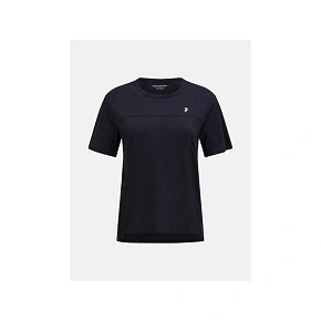 Tričko PEAK PERFORMANCE W Trail Wool Blend SS, čierne Tričko PEAK PERFORMANCE W Trail Wool Blend SS, čierne