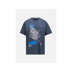 Tričko PEAK PERFORMANCE M Graphic Tee, tmavomodré Tričko PEAK PERFORMANCE M Graphic Tee, tmavomodré