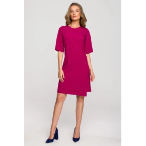 Dámske dvojvrstvové šaty S326 Plum - Stylove