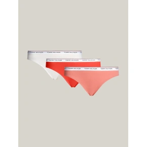 Dámske 3PACK UW0UW04895 0VG Ecru/Coral/Salmon - Tommy Hilfiger