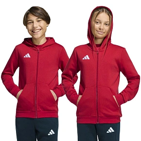 Detská mikina adidas Entrada 26 Full Zip Hoodie červená KH1781 Detská mikina adidas Entrada 26 Full Zip Hoodie červená KH1781