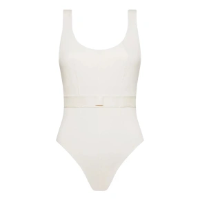Dámske jednodielne plavky Monogram Rib KW0KW02151-PGA - Calvin Klein