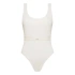 Dámske jednodielne plavky Monogram Rib KW0KW02151-PGA - Calvin Klein