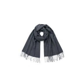 Šál 19508 zimný Zigzag dark grey - Art of Polo