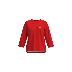 Cyklistické tričko POC W's Motion Air 3/4 Jersey, červené Cyklistické tričko POC W's Motion Air 3/4 Jersey, červené