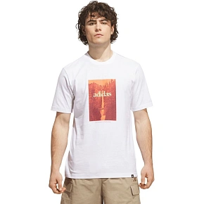 Pánske tričko adidas Waterfall Graphic, biele, KH0398