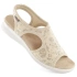 Dámske pohodlné sandále slip-on béžovej farby Unisoft 7196