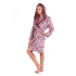 Dámsky župan s kapucňou Flora Short 4856 4803 Burgundy - Vestis