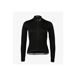 Cyklistické tričko POC W's Thermal Lite LS Jersey, čierne Cyklistické tričko POC W's Thermal Lite LS Jersey, čierne