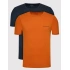 Pánske tričko - 111267 2R717 03563 - oranžová/tm.modrá - Emporio Armani