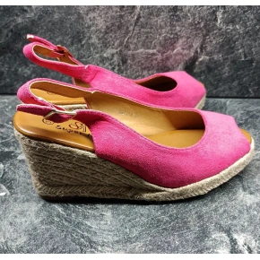 Dámske sandále na podpätku Fuchsia dark. ružová - Super me