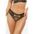 Dámske tangá Brasiliana V-11845 Black with beige - Axami