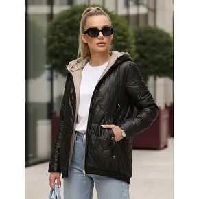 Dámská prošívaná bunda TY5546 černá - FashionStreet 