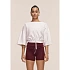 Dámske tričko CASALL Heavy Cotton Crop Tee, biela farba