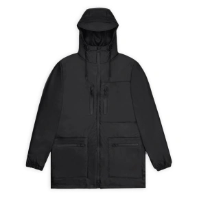 Bunda do dažďa Rains CARGO LONG JACKET W3 12060 01 BLACK