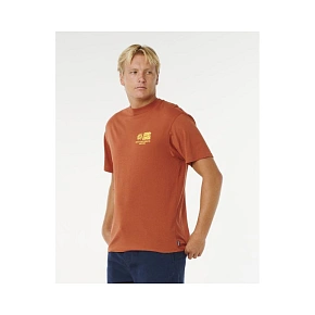 Pánske tričko RIP CURL Pacific Rinse Glass Off Tee, hnedé Pánske tričko RIP CURL Pacific Rinse Glass Off Tee, hnedé