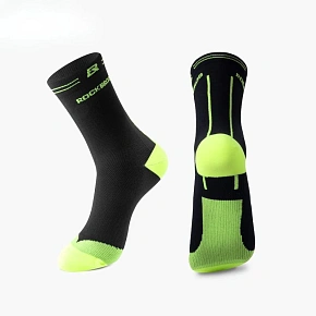 Športové ponožky Rockbros, čierne s fluorescenčnými prvkami, veľkosť L Športové ponožky Rockbros, čierne s fluorescenčnými prvkami, veľkosť L