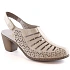 Kožené sandále na podpätku Rieker W RKR49B beige