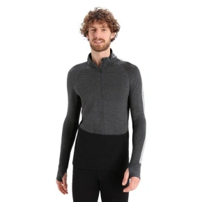 Icebreaker Pánske termo tričko M Zoneknit 260 LS Half Jet H/BLK grey (IB0A56HF585)