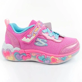 Skechers S Lights LED Detské športové topánky na suchý zips pre dievčatá Skechers S Lights LED Detské športové topánky na suchý zips pre dievčatá