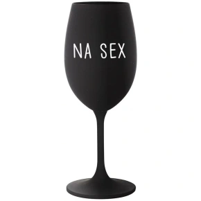 NA SEX - čierny pohár na víno 350 ml