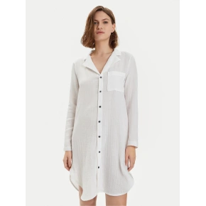 Dámska nočná košeľa 000QS7141E 100 biela - Calvin Klein