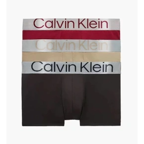 Pánske boxerky NB3074A 6IF čierna/béžová/bordó - Calvin Klein